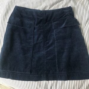 Navy corduroy Zara skirt